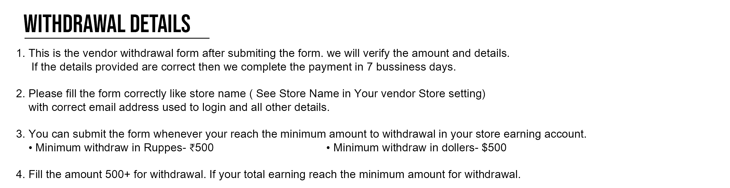 Withdrawal Detailsn
